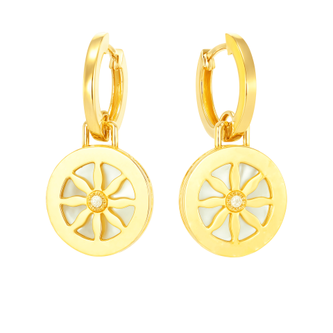 Сережки «Зітхання» з камінням (арт. С1219-01)