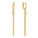 Сережки «Зустріч» з камінням (арт. С1224-01)