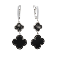 Сережки «Хвилина» з камінням (арт. С1108-02)